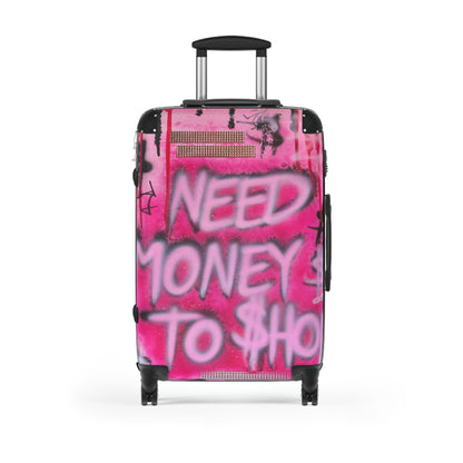 "need $$ to shop" airbrush suitcase