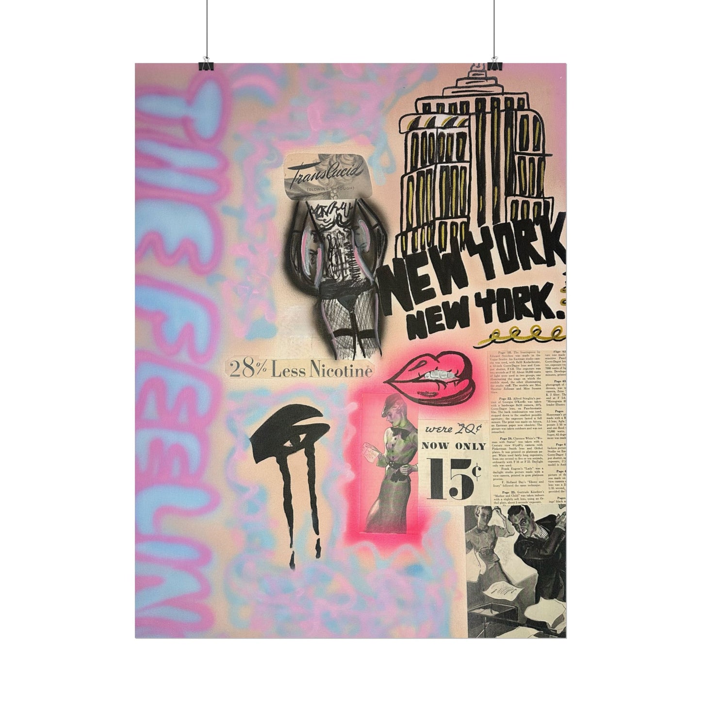 custom nyc airbrush rolled print