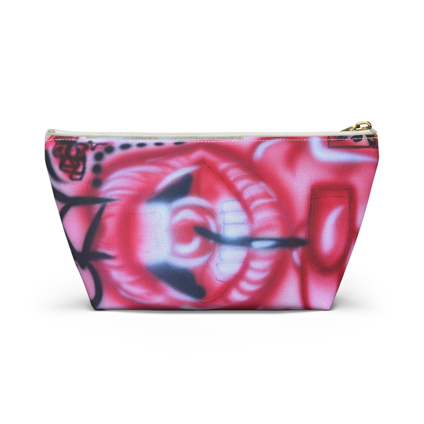 "be happy go lucky" airbrush makeup pouch