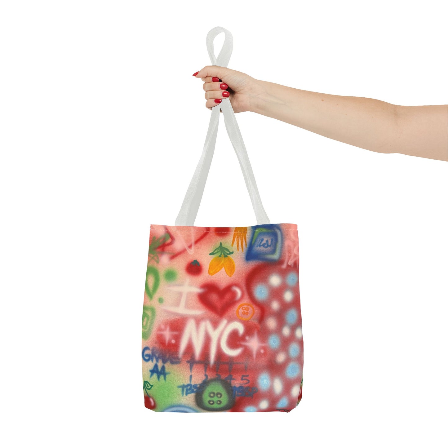 "i <3 NYC" airbrush tote bag