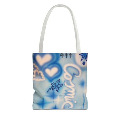 "cosmic" airbrush tote bag