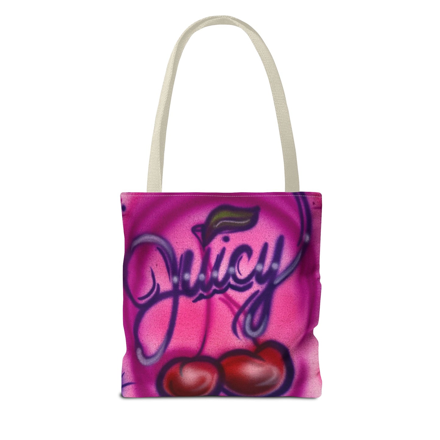 "juicy" airbrush tote bag