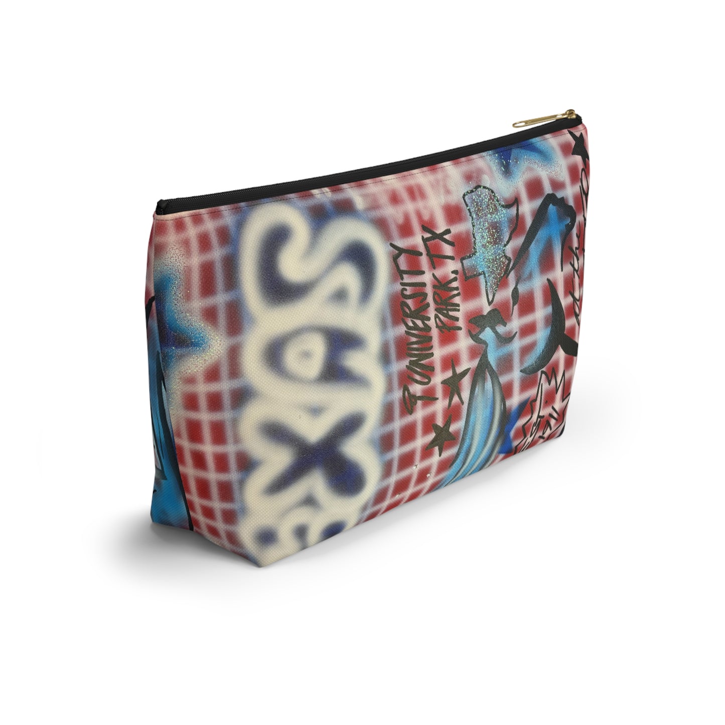 "texas" airbrush makeup pouch