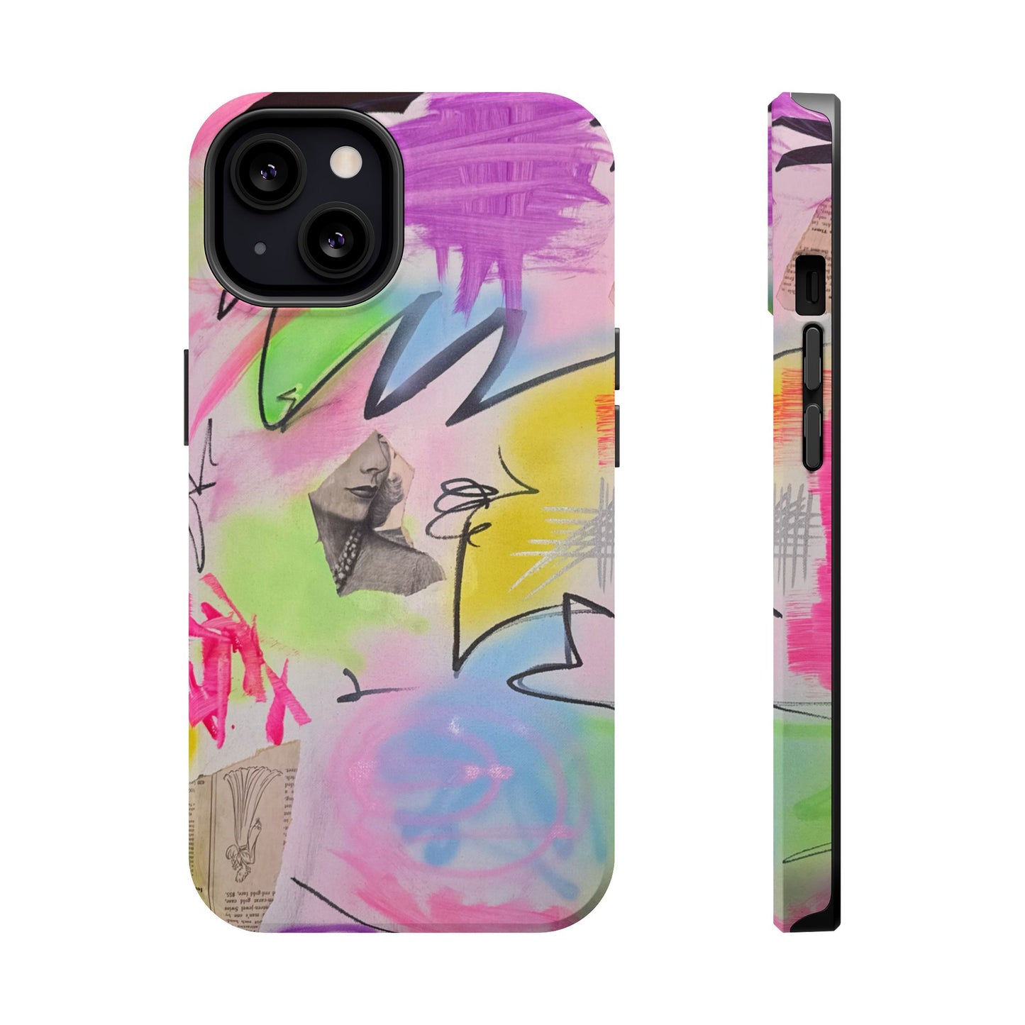 MagSafe "pastel static" airbrush iPhone case