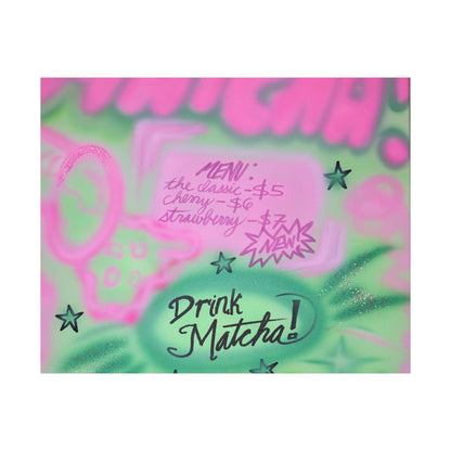 "matcha!" airbrush horizontal print