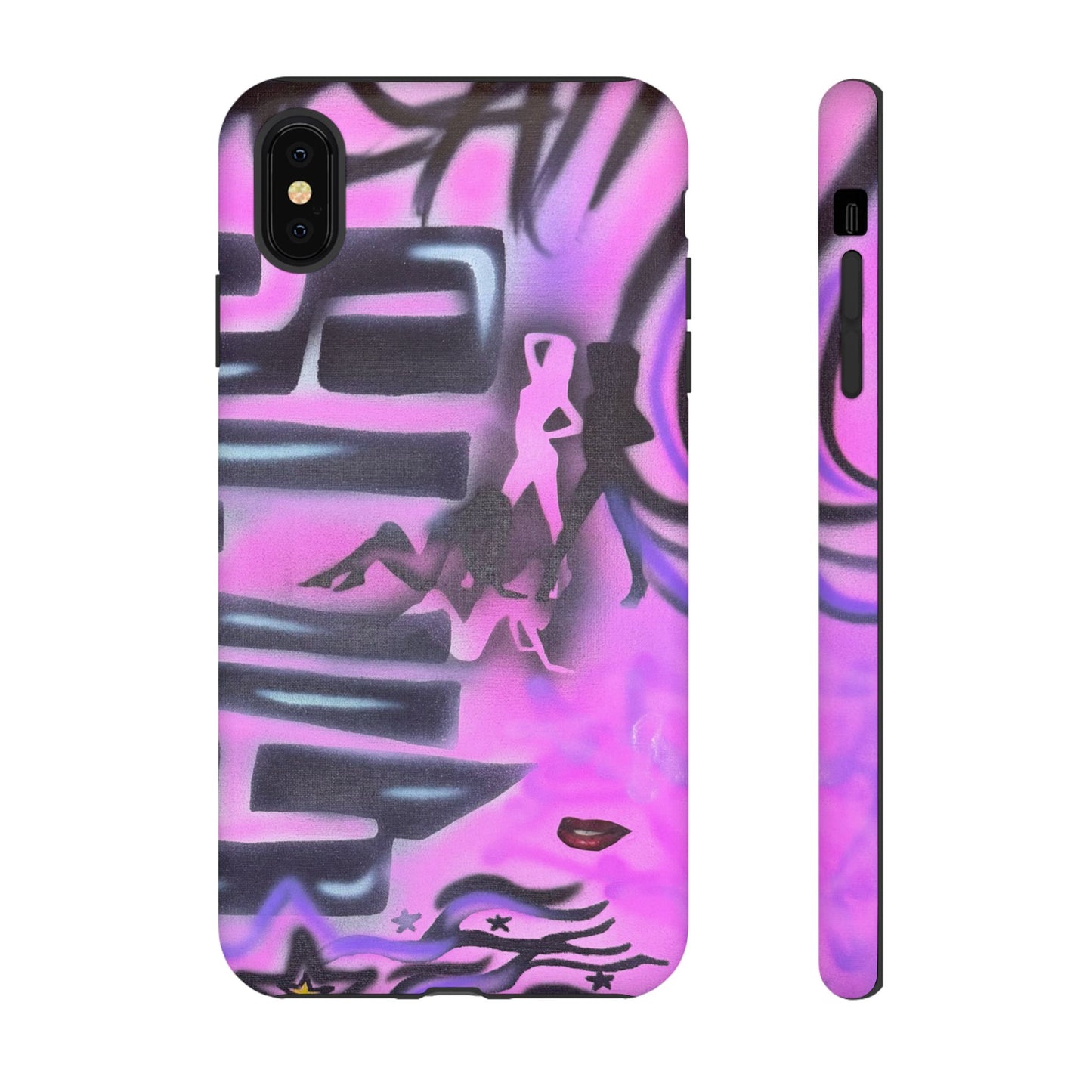 "neon nights" airbrush iPhone case
