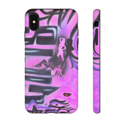 "neon nights" airbrush iPhone case