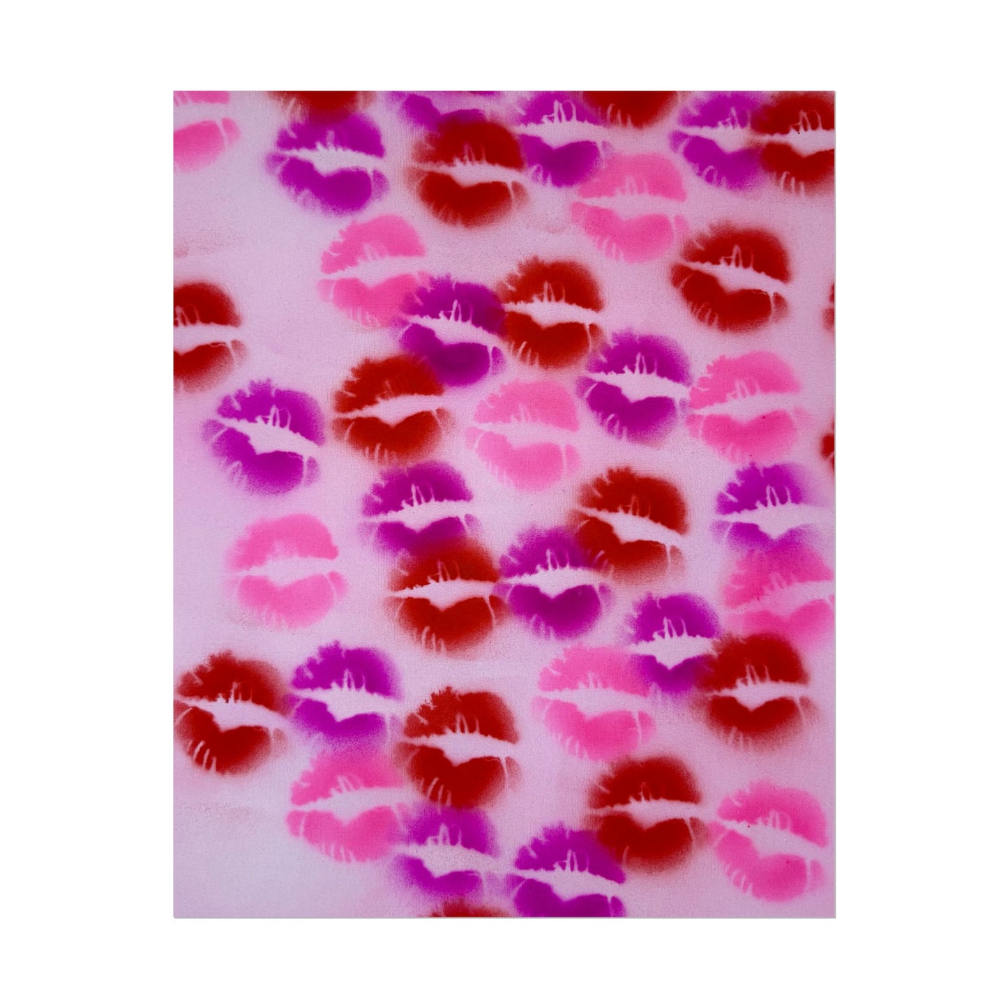"mwah!" airbrush rolled print