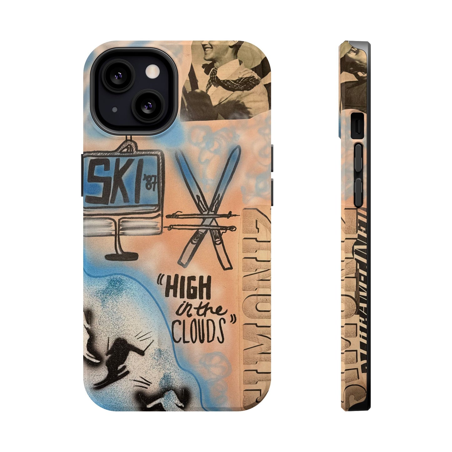 MagSafe "high in the clouds" airbrush iPhone cas