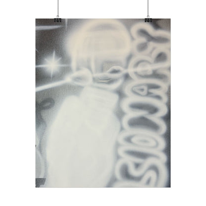 "visionary" airbrush rolled print