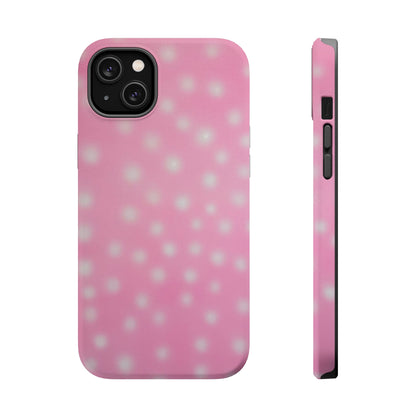 MagSafe "strawberry swirl polka dot" airbrush iPhone case