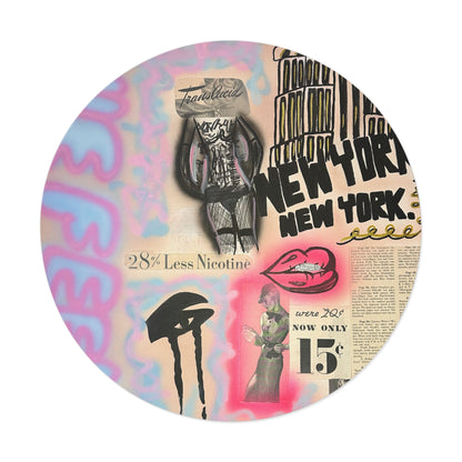 "new york, new york" airbrush vinyl sticker