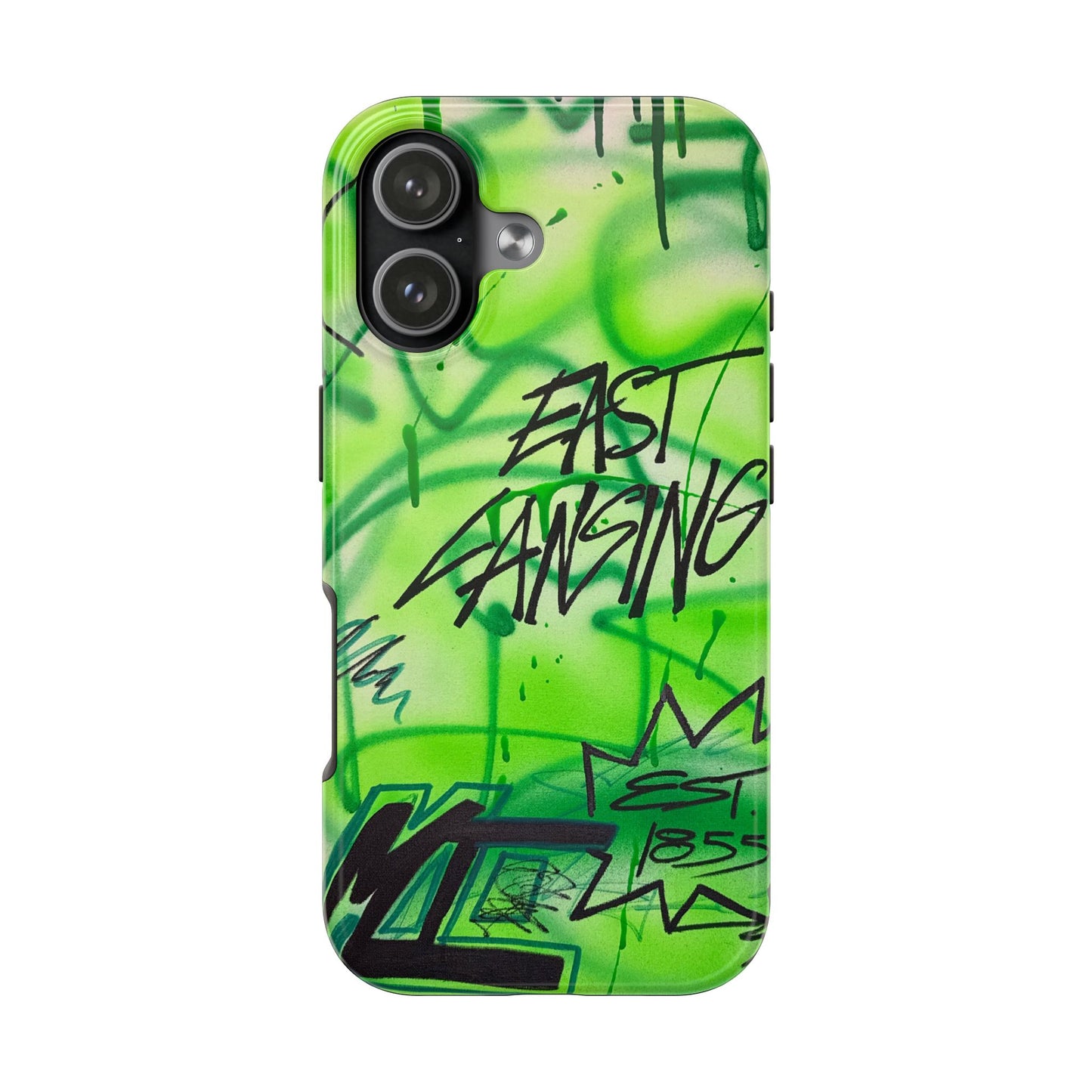 "east lansing, mi" airbrush iPhone case