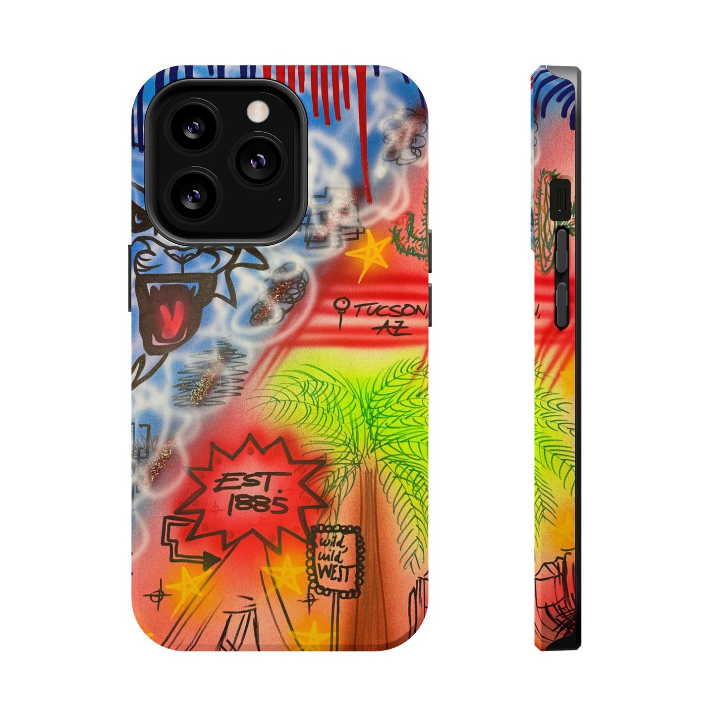 MagSafe "university of arizona pt. 2" airbrush iPhone case
