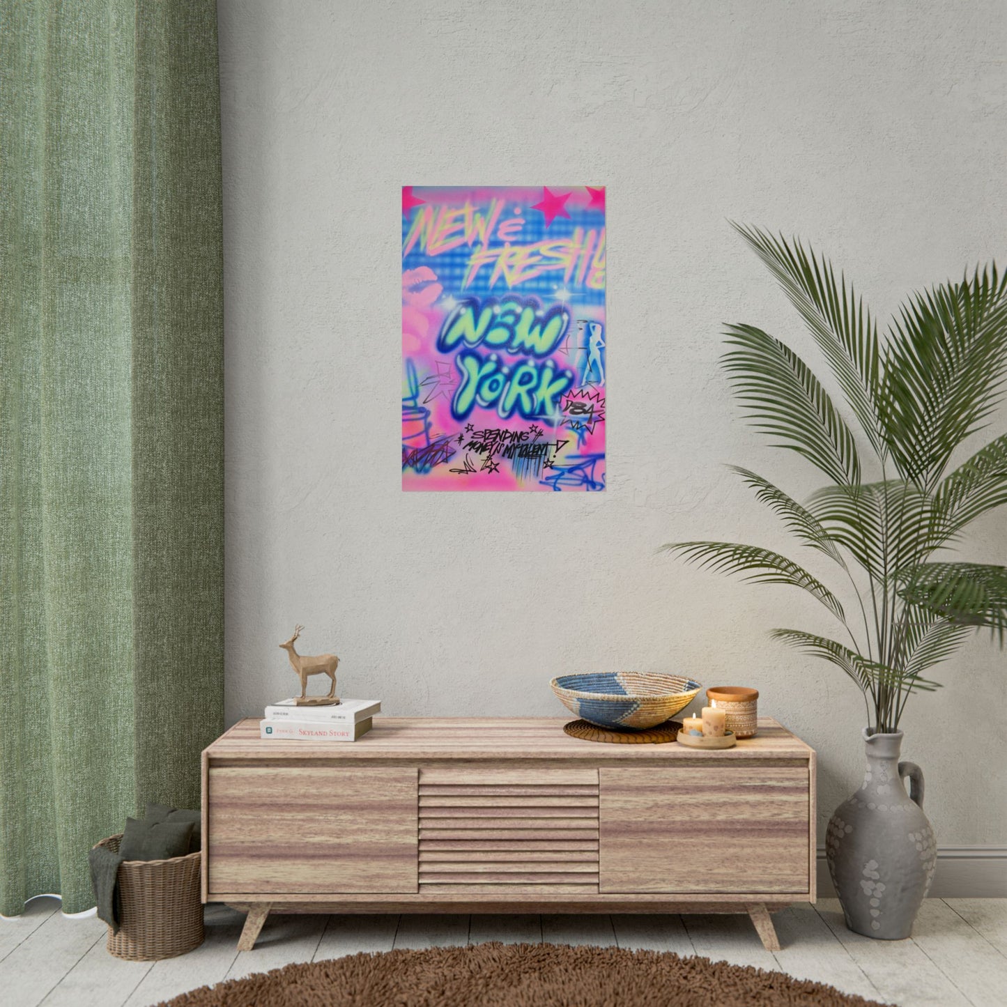 "spending $$ is my talent" airbrush rolled print