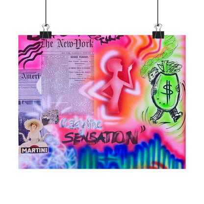 "skyline sensation" airbrush horizontal print