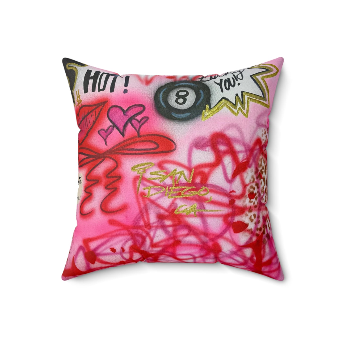 "IT girl" airbrush pillow
