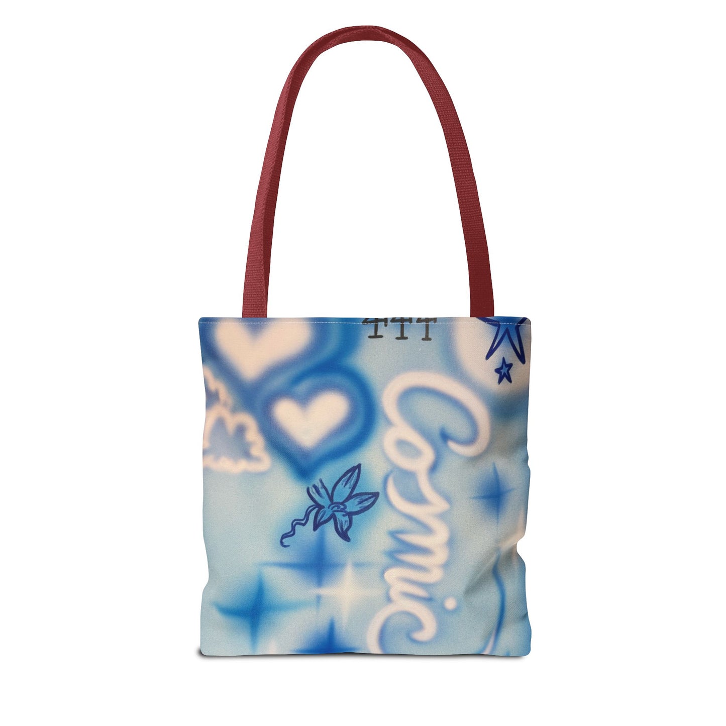 "cosmic" airbrush tote bag