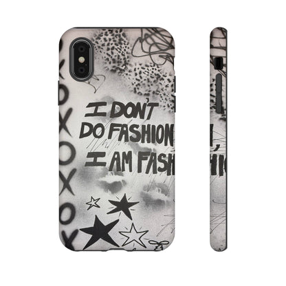 "i am fashion" airbrush iPhone case