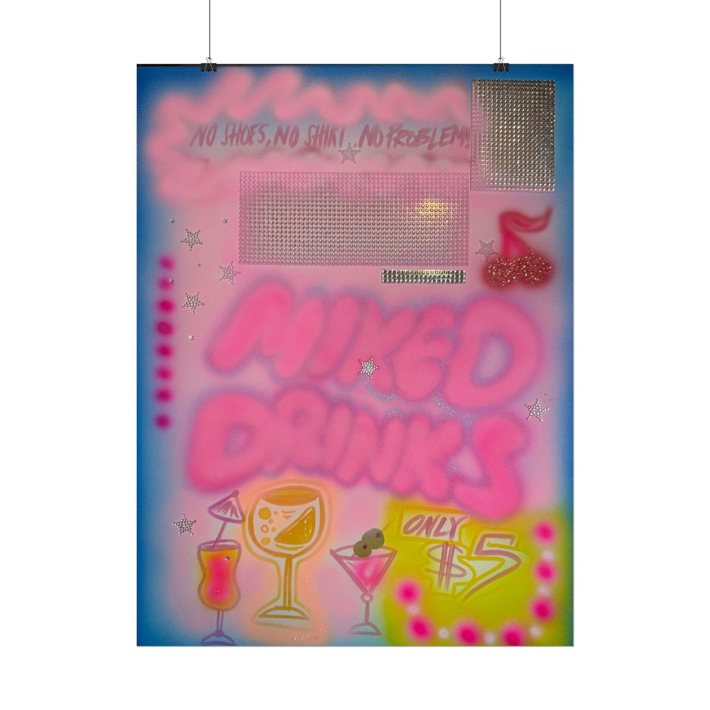 "mixed drinks" airbrush rolled print