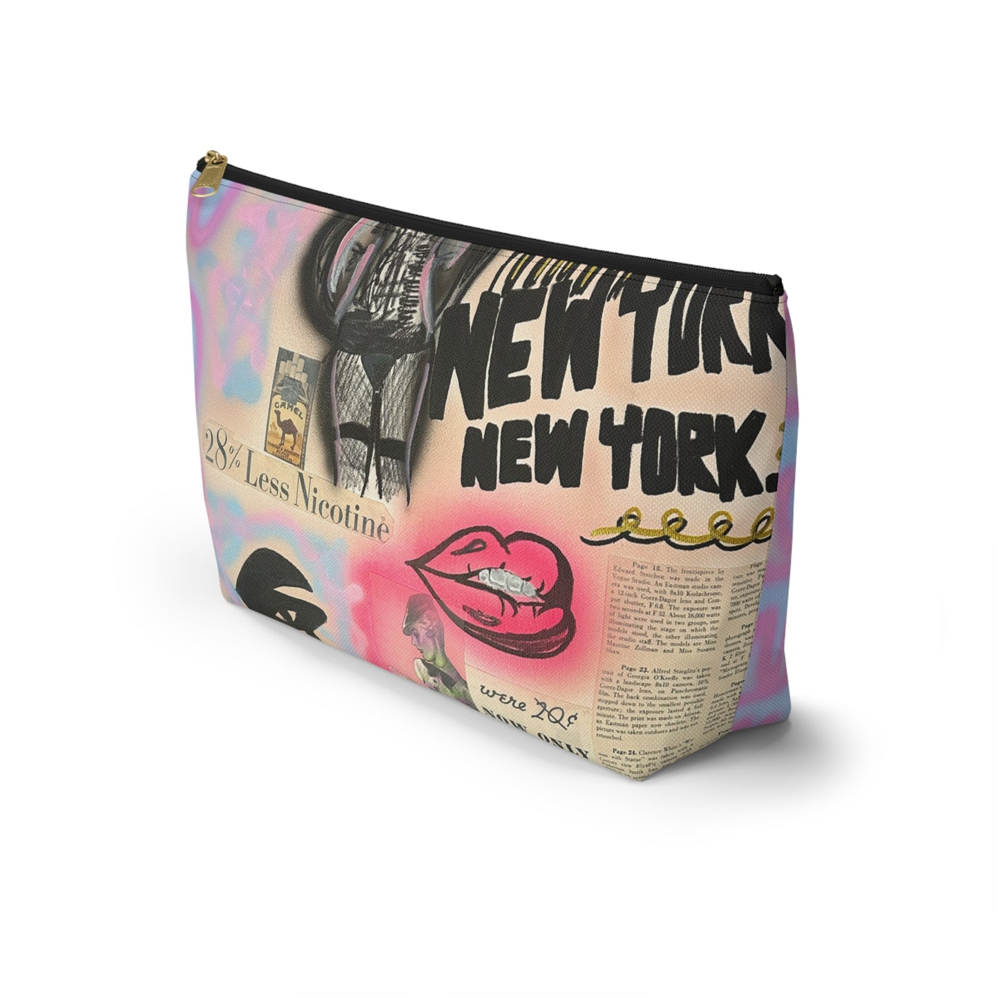"new york, new york" airbrush makeup pouch