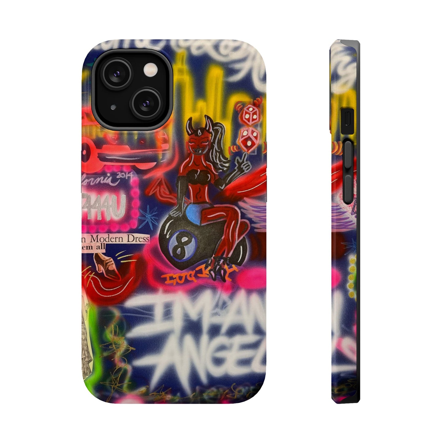 MagSafe "im an angel" airbrush iPhone case