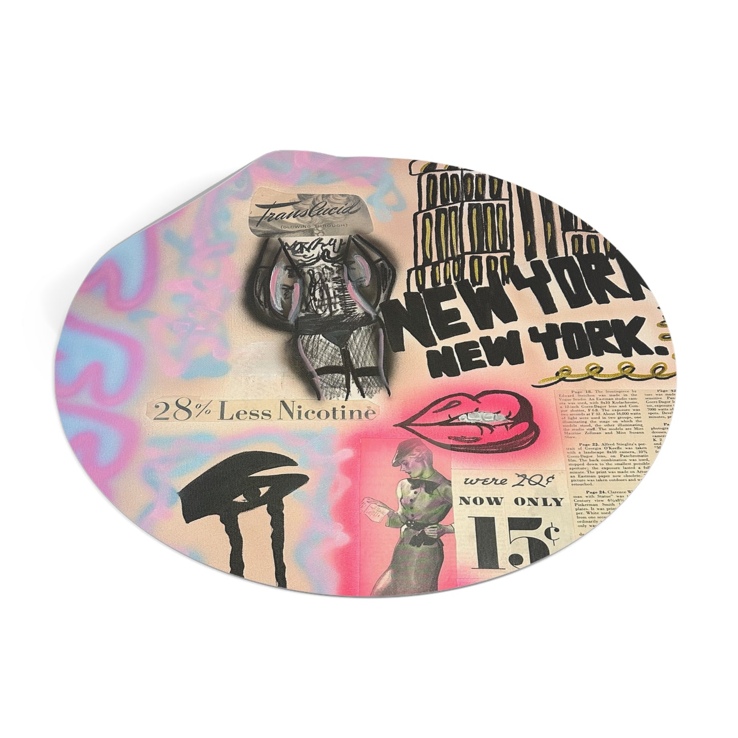 "new york, new york" airbrush vinyl sticker