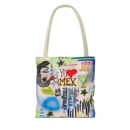 "salted lime" airbrush tote bag