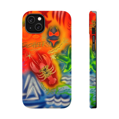 MagSafe "tipsy lobster" airbrush iPhone case