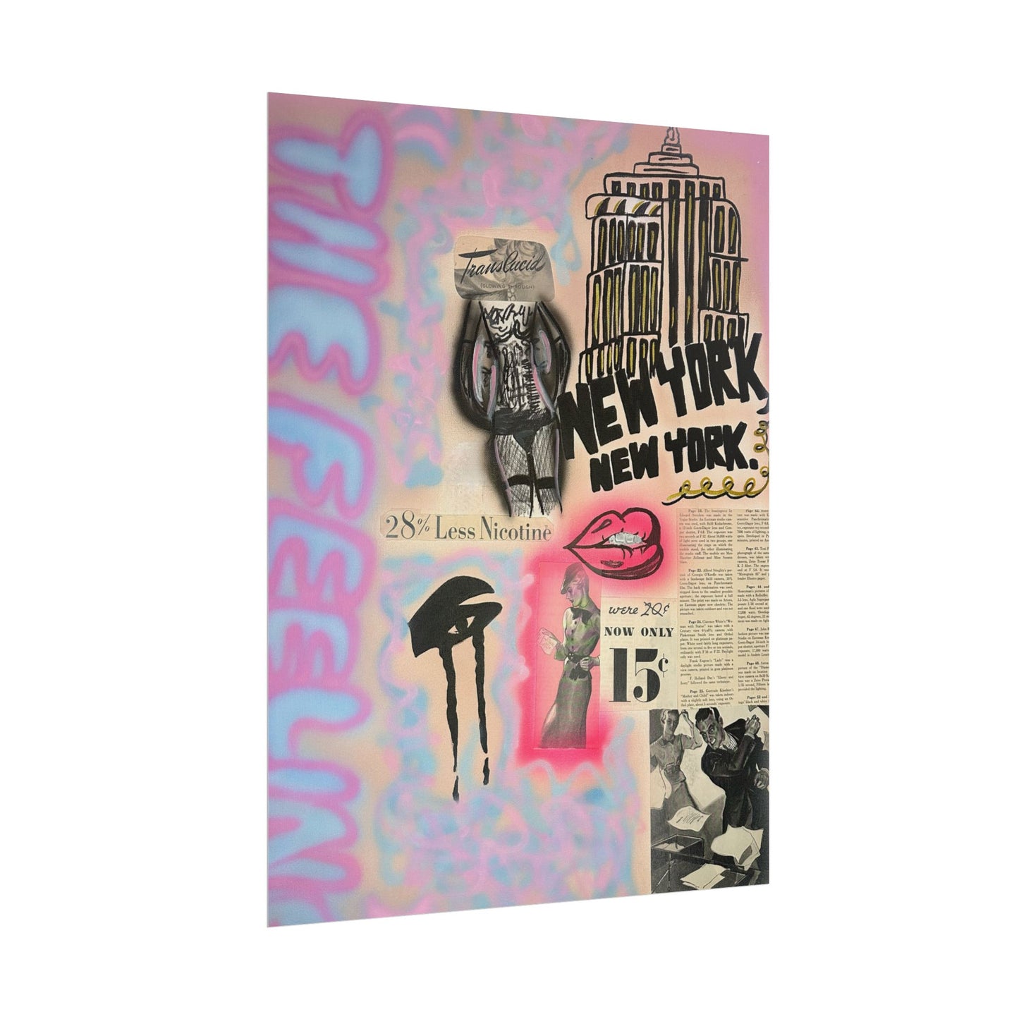 custom nyc airbrush rolled print