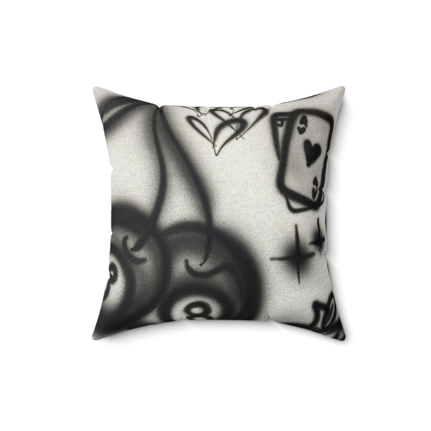 "hidden ace" airbrush pillow