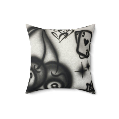 "hidden ace" airbrush pillow