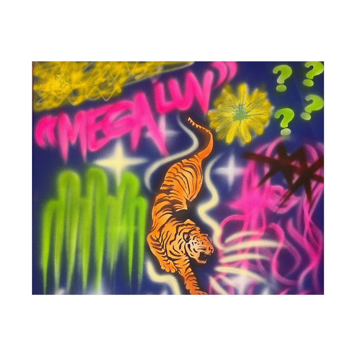 "mega luv" airbrush horizontal print
