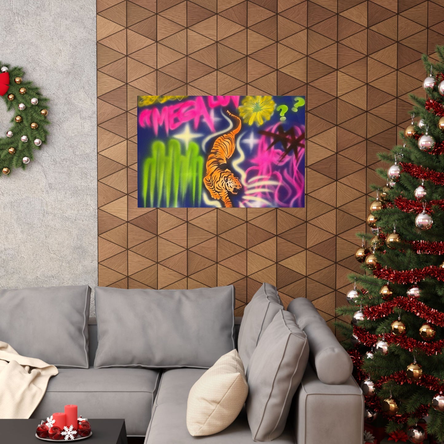 "mega luv" airbrush horizontal print