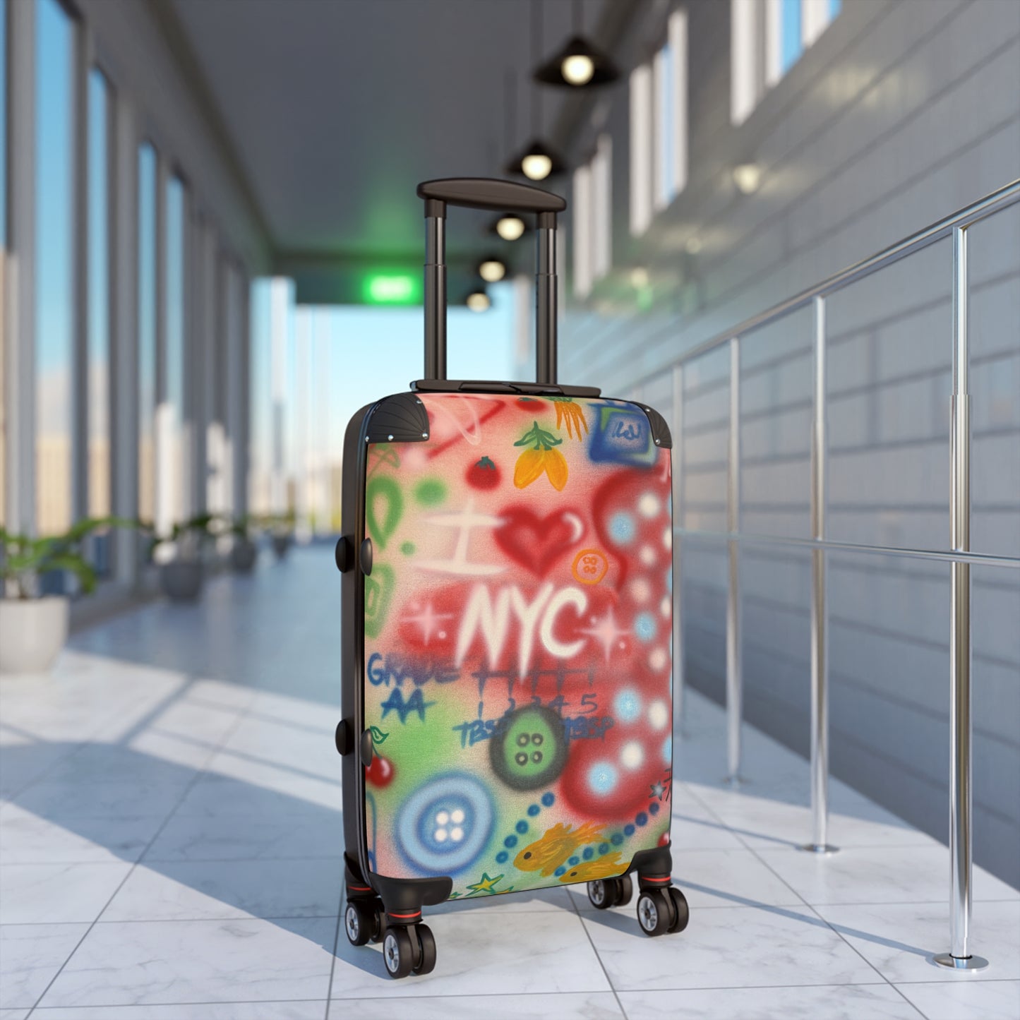 "i <3 NYC" airbrush suitcase