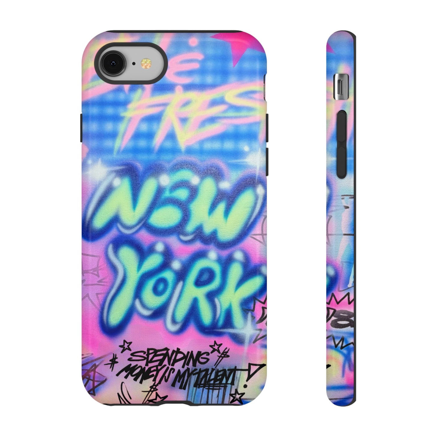 "spending $$ is my talent" airbrush iPhone case
