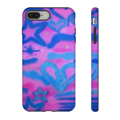 "blue camo" airbrush iPhone case