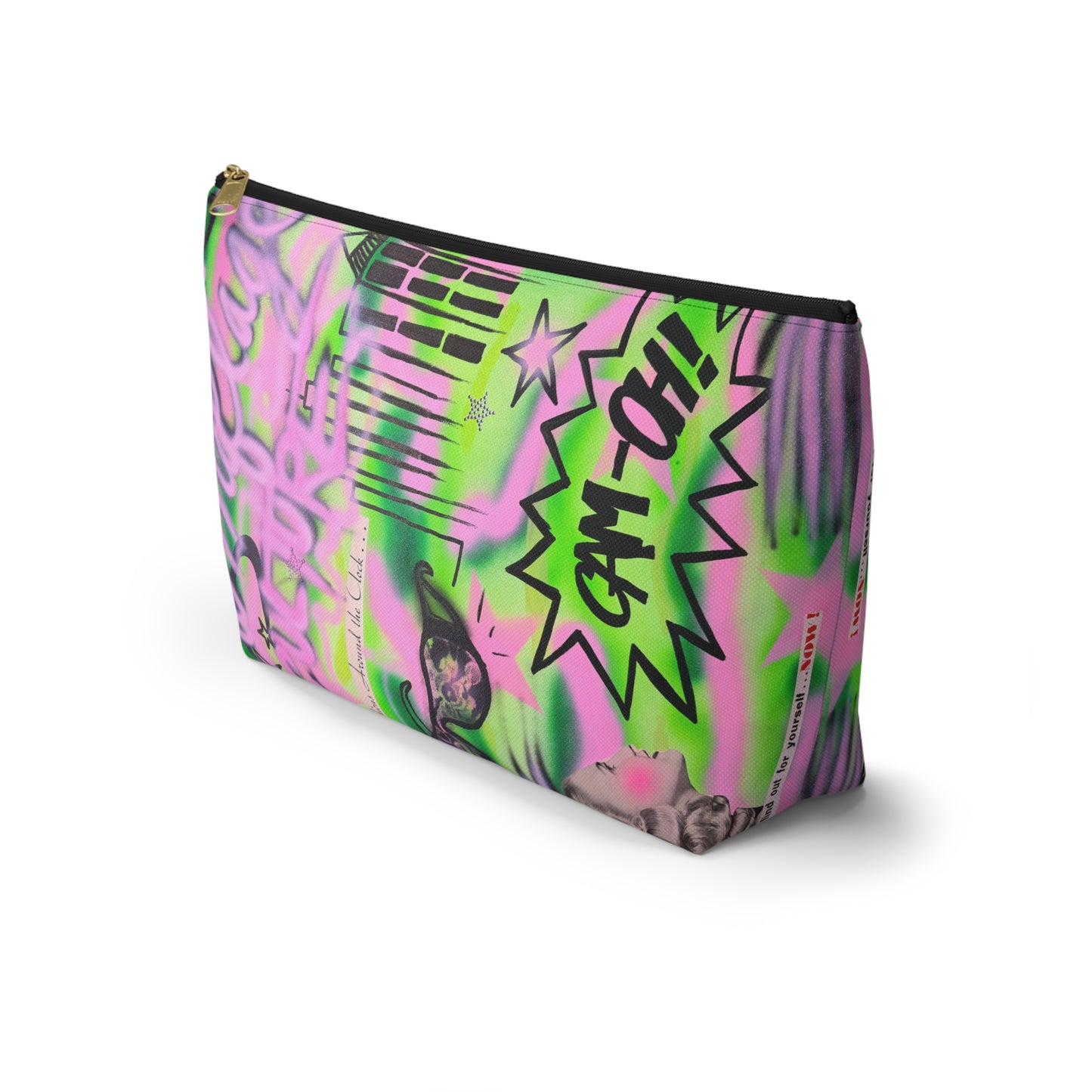 "green camo" airbrush makeup pouch