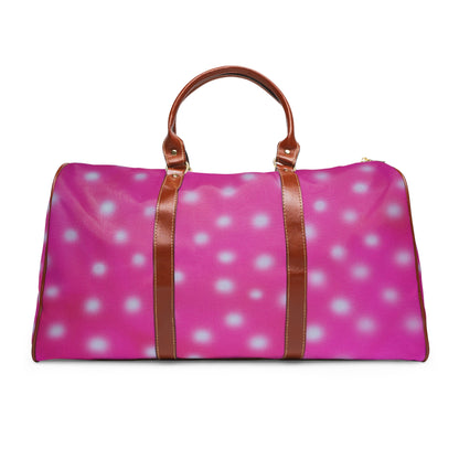 "bubblegum polka dot" airbrush waterproof travel bag