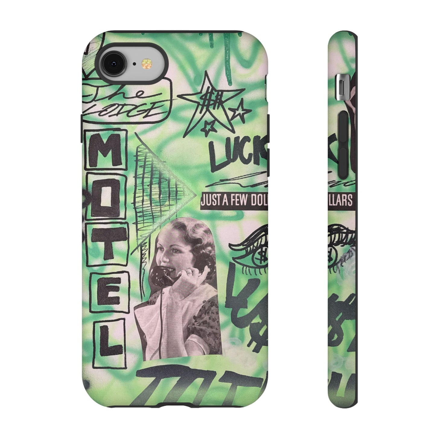 "lust over luck" airbrush iPhone case