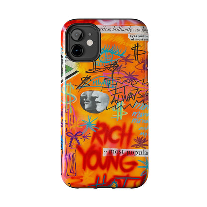 "young, rich, hot!" airbrush iPhone case