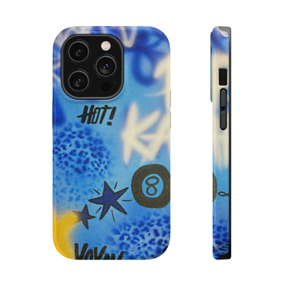 MagSafe "brilliant blues" airbrush iPhone case