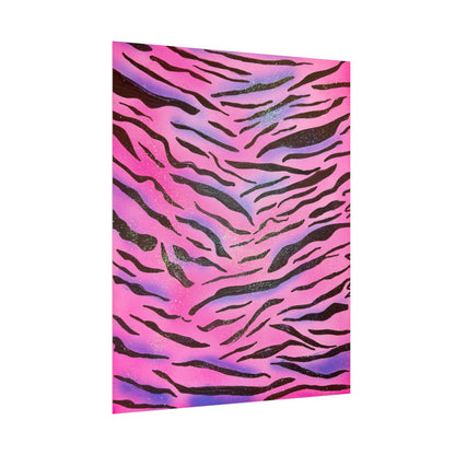 "glitter zebra" airbrush rolled print