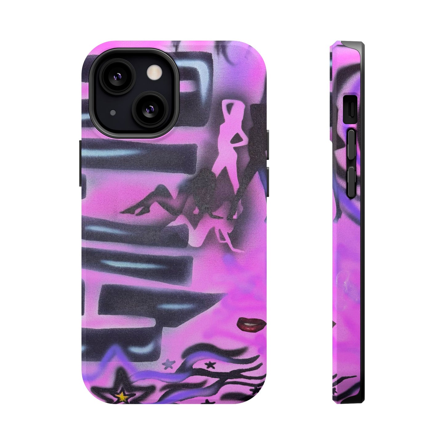MagSafe "neon nights" airbrush iPhone case