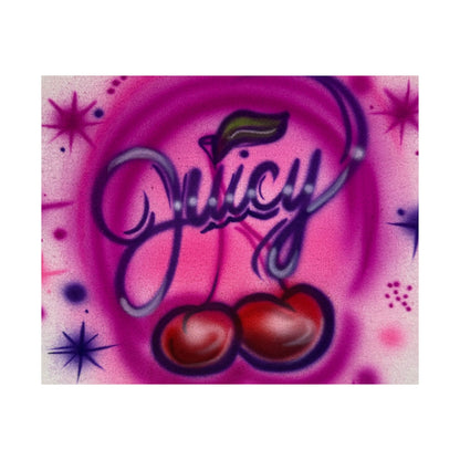 "juicy" airbrush horizontal print