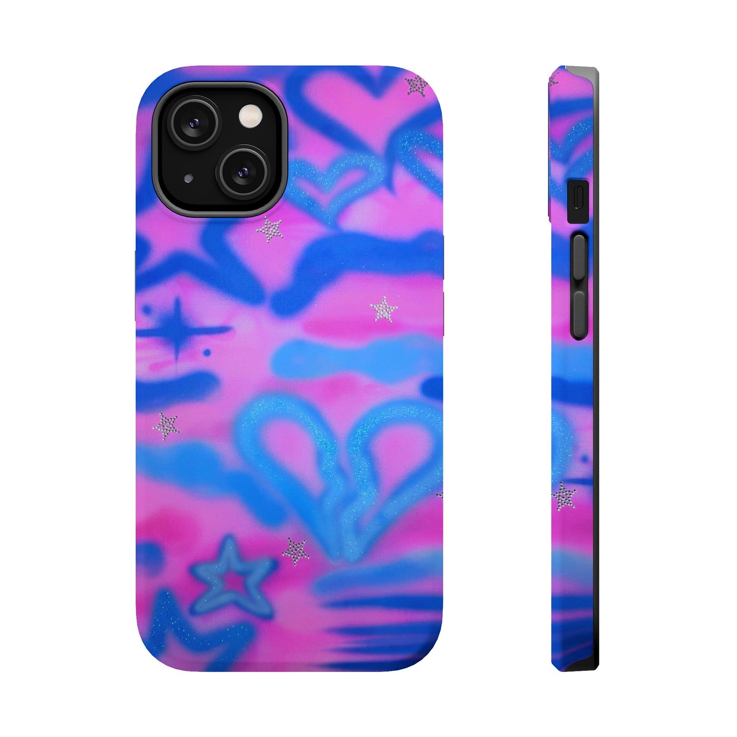 MagSafe "blue camo" airbrush iPhone case