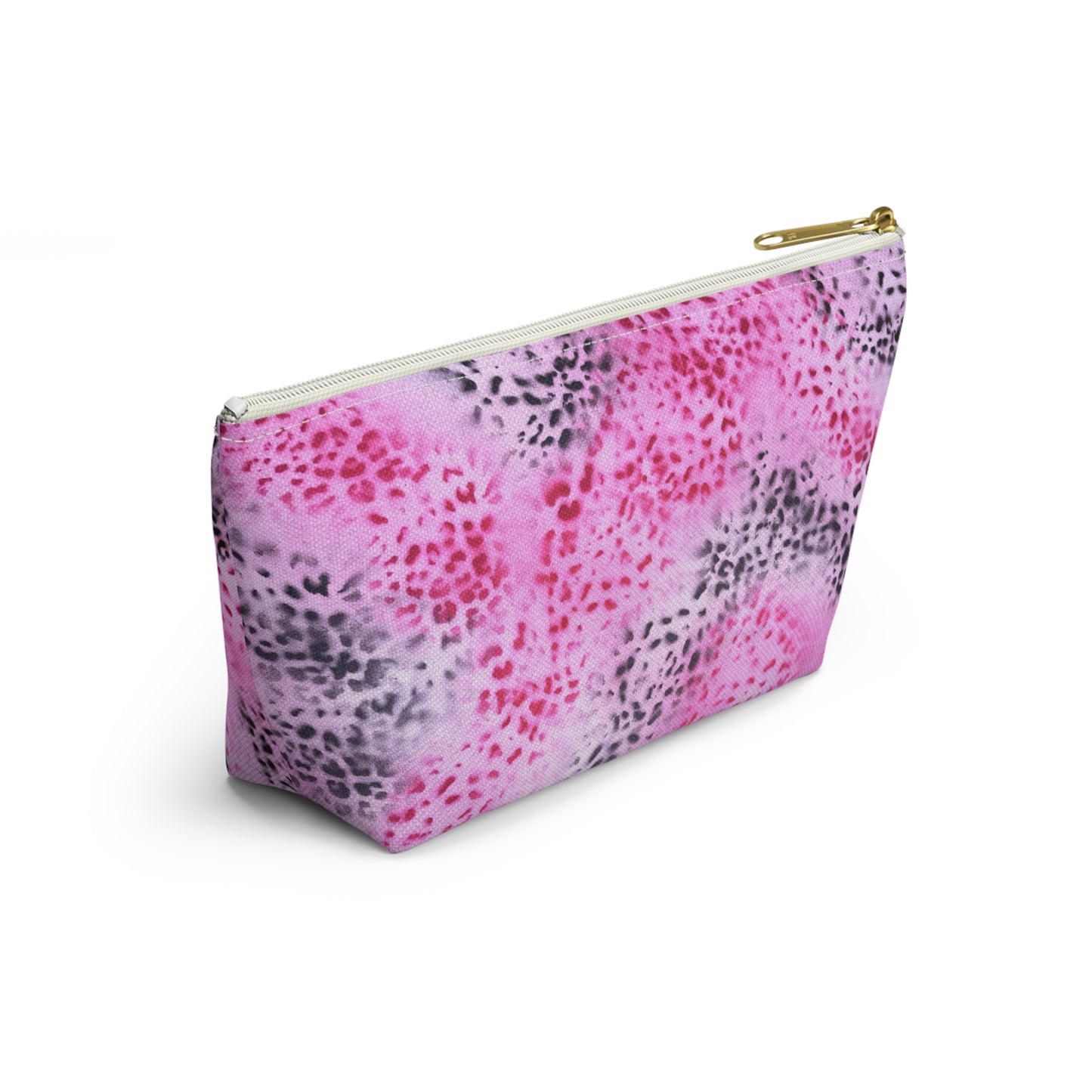 "pink cheetah pt. 2" airbrush makeup pouch