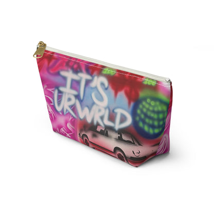 "it's ur WRLD" airbrush makeup pouch