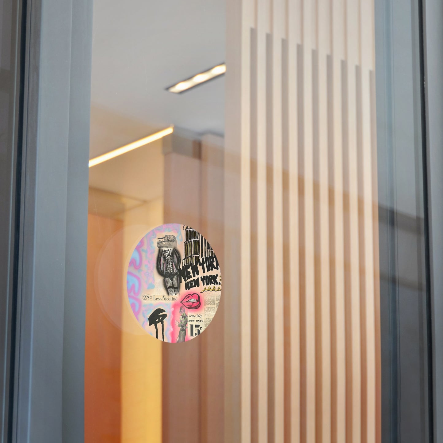 "new york, new york" airbrush vinyl sticker