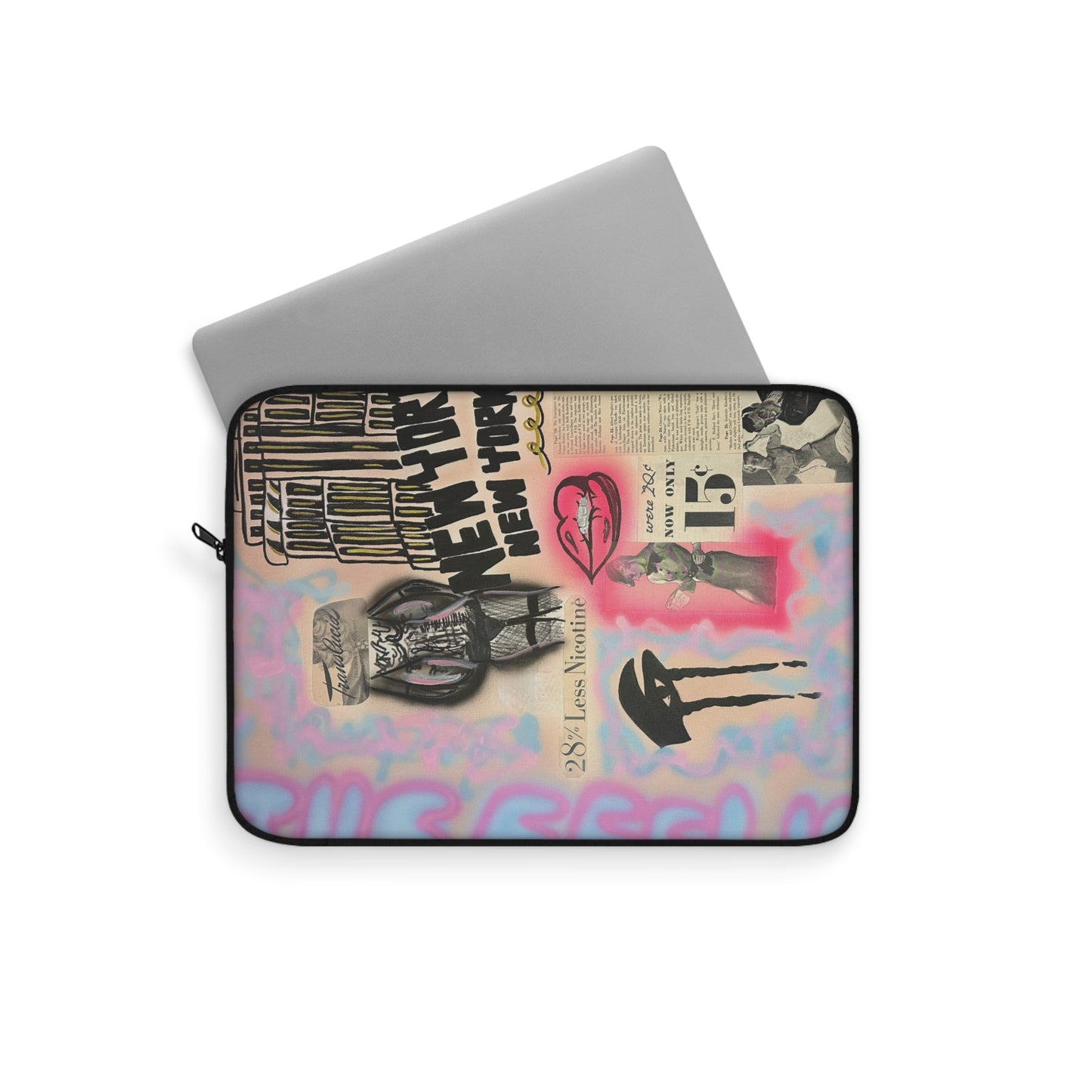 "new york, new york" airbrush laptop sleeve